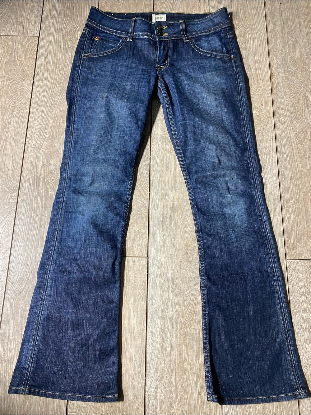 Hudson Signature Low Rise Bootcut Jeans Dark Wash Flared Y2K Sz 27 (4)